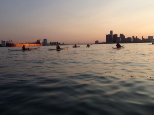 Riverside Kayak Connection now offers a Detroit Moonlight Tour offering panoramic views of the Detroit skyline at sunset and moonrise. (Photo: Riverside Kayak Connection)