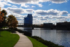 The city of Grand Rapids in 2011 officially set a tree canopy goal of 40 percent. City and conservation leaders know that trees add to the quality of life in every community. PHOTO CREDIT: Grand Rapids Parks & Recreation